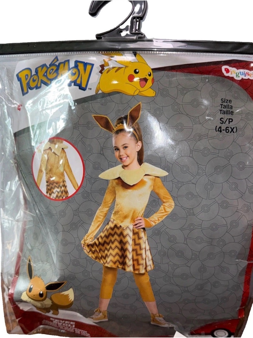 Girl's Deluxe Pokémon Eevee Costume Size Small 4-6x - Picture 2 of 8